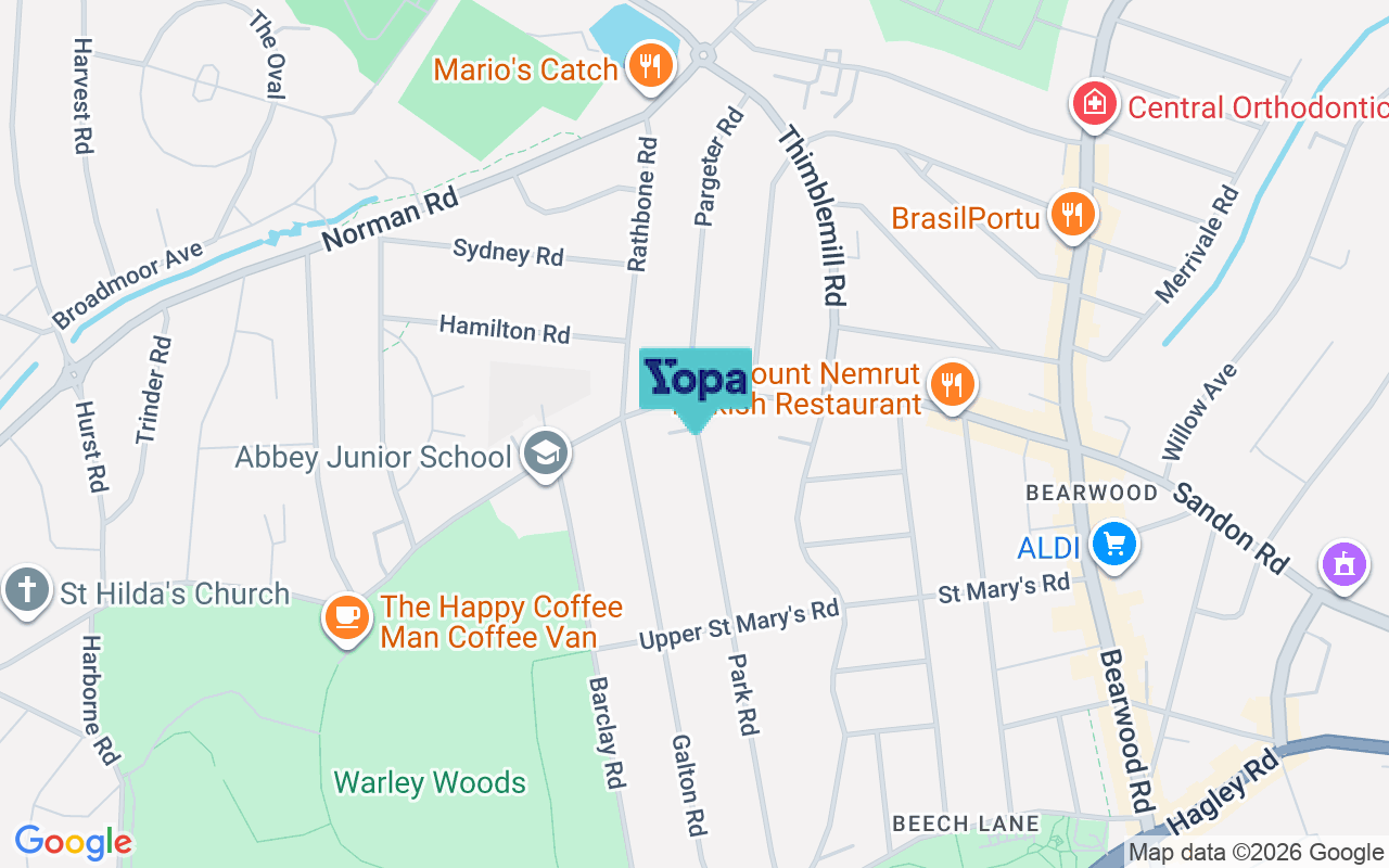 Map showing the location of B67 5HX