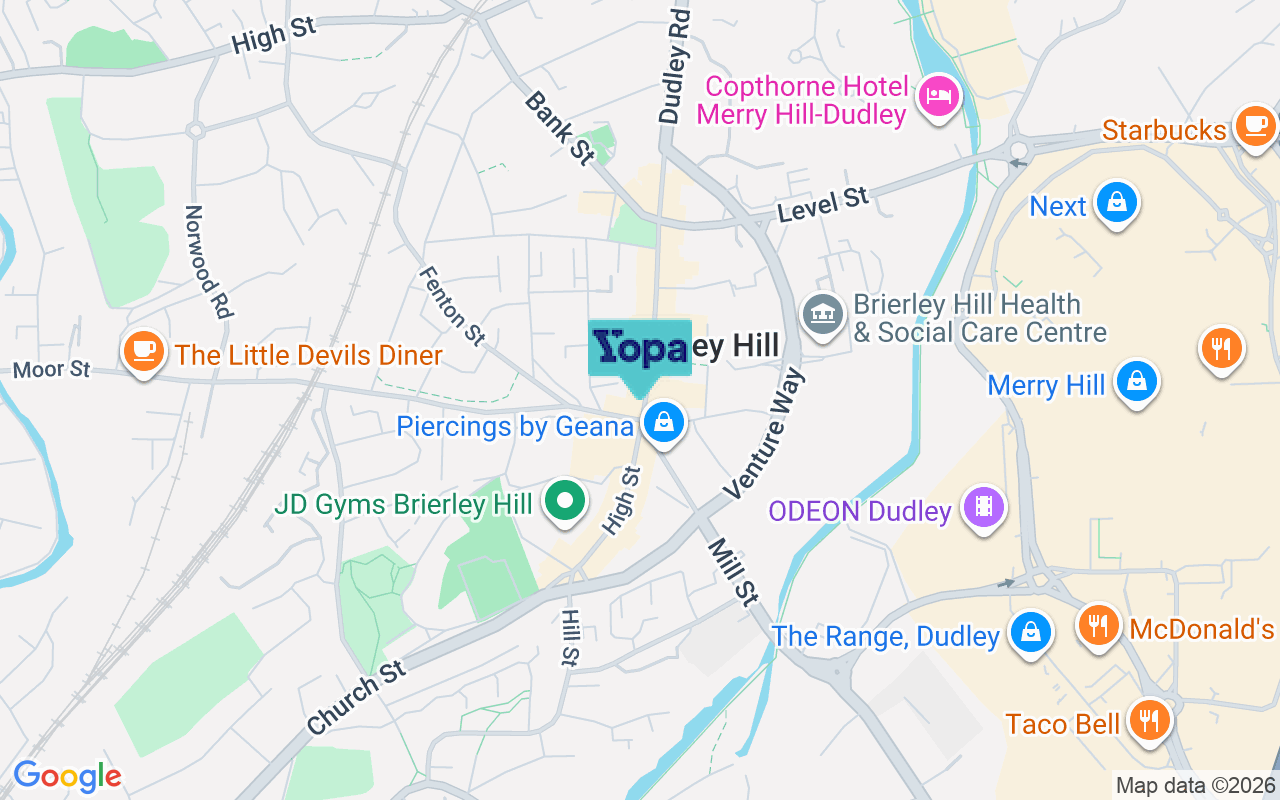 Map showing the location of DY5 3AU