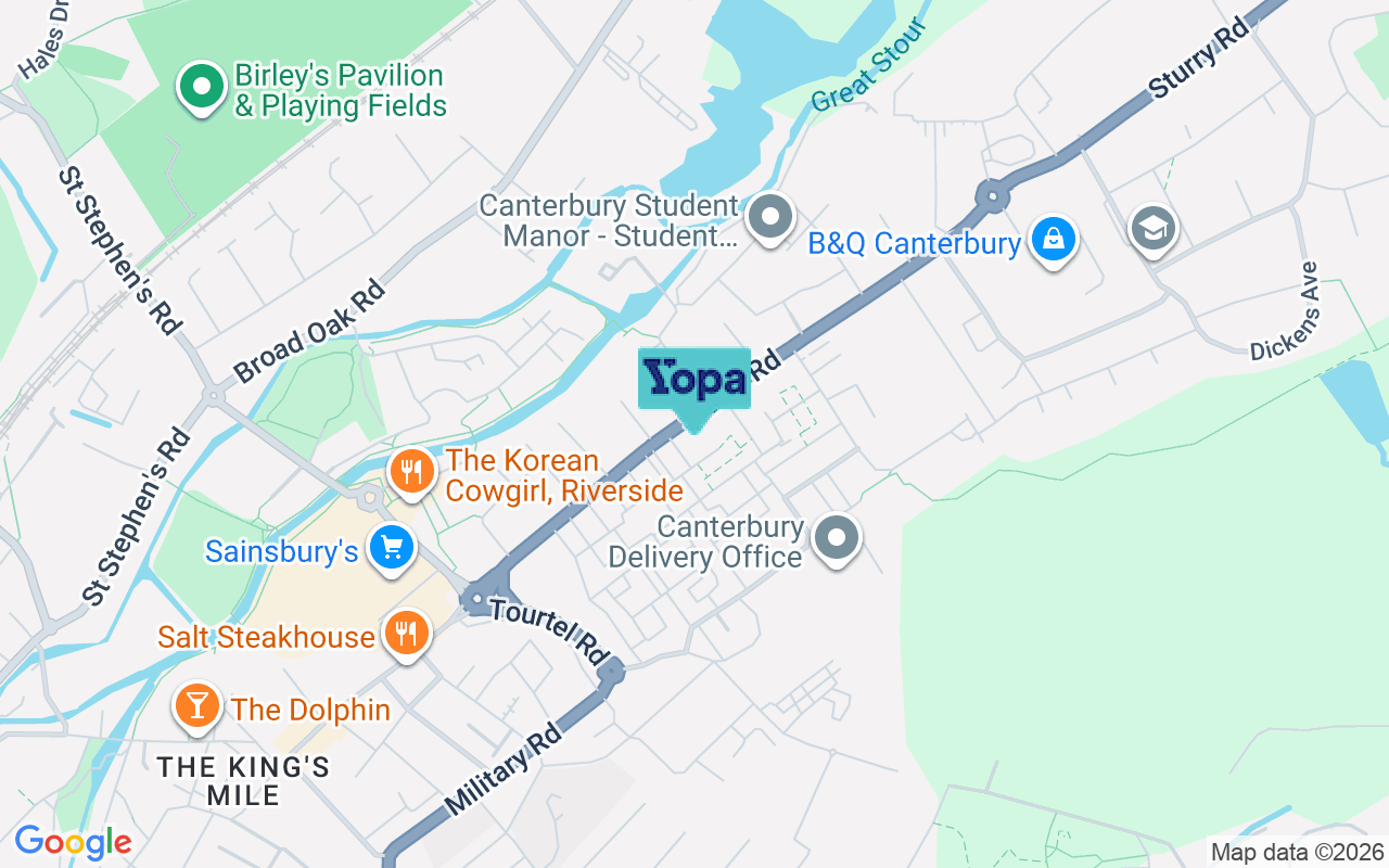 Map showing the location of CT1 1XG