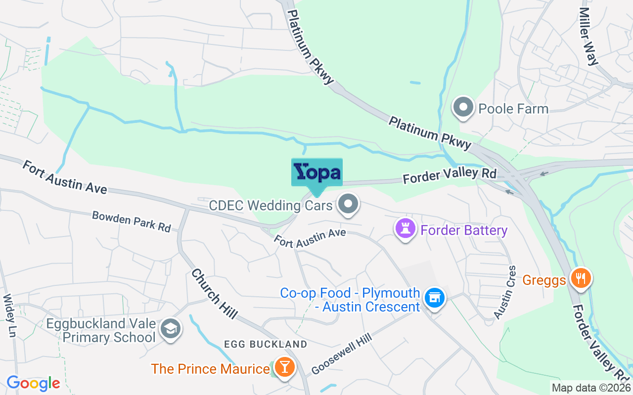 Map showing the location of PL6 5WP