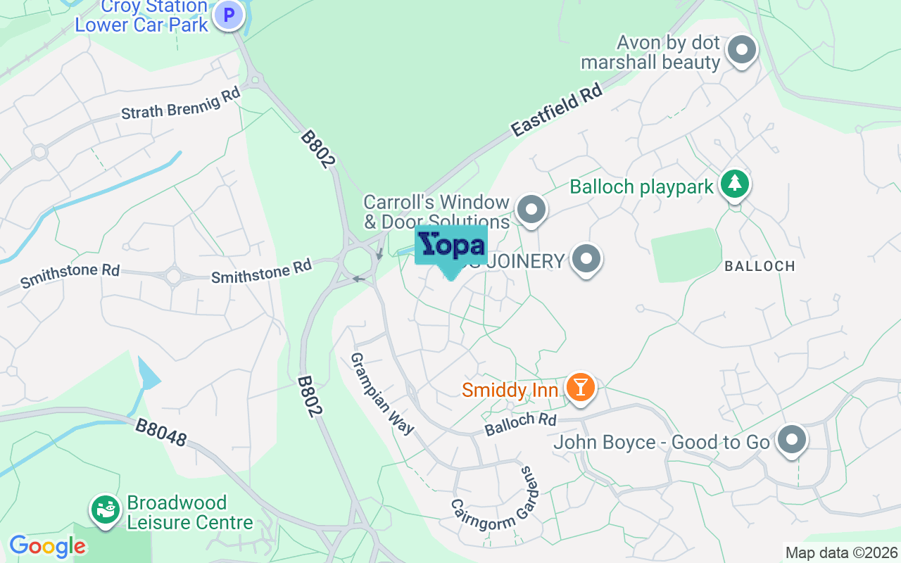Map showing the location of G68 9JF