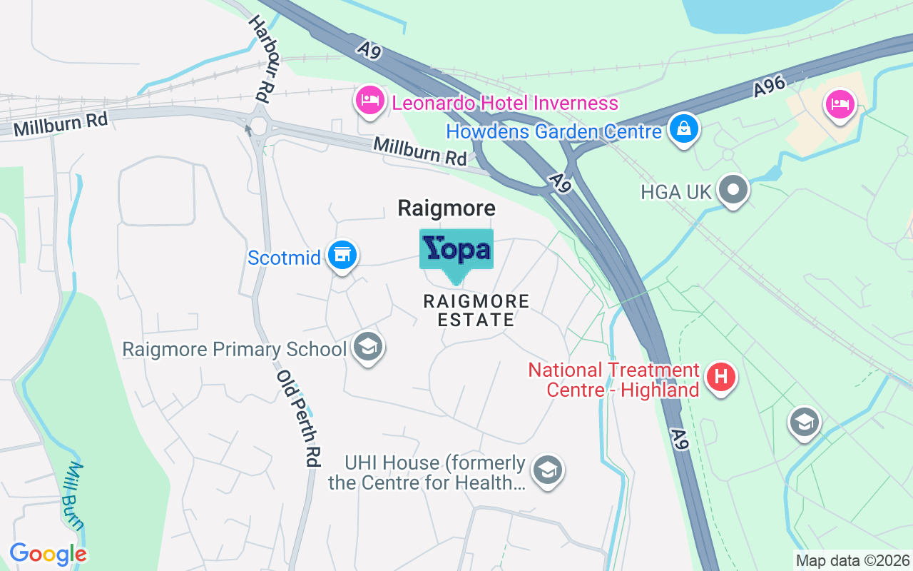 Map showing the location of IV2 3UE