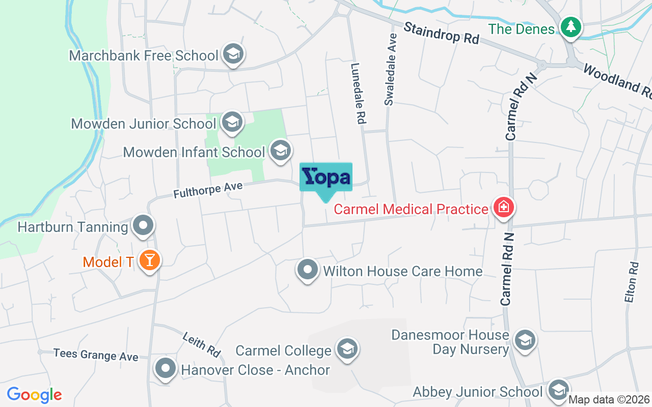 Map showing the location of DL3 9PR