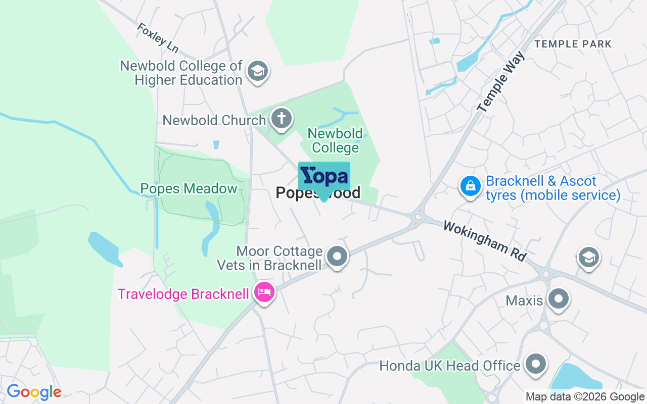 Map showing the location of RG42 4AD