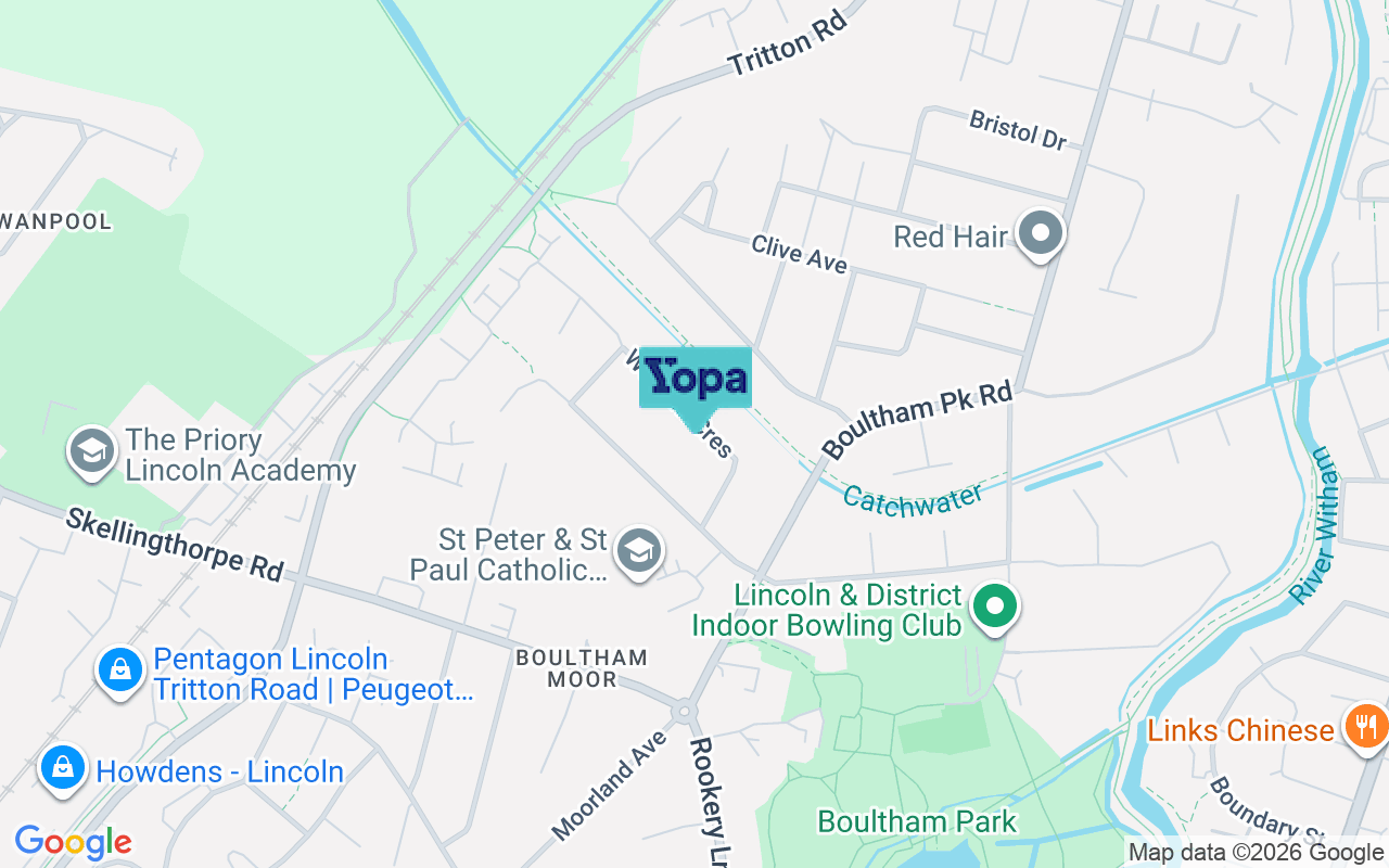 Map showing the location of LN6 7TD