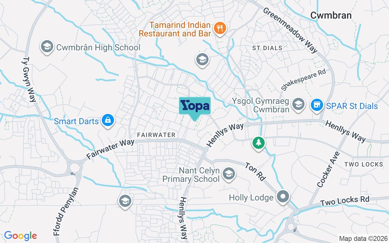 Map showing the location of NP44 4QH