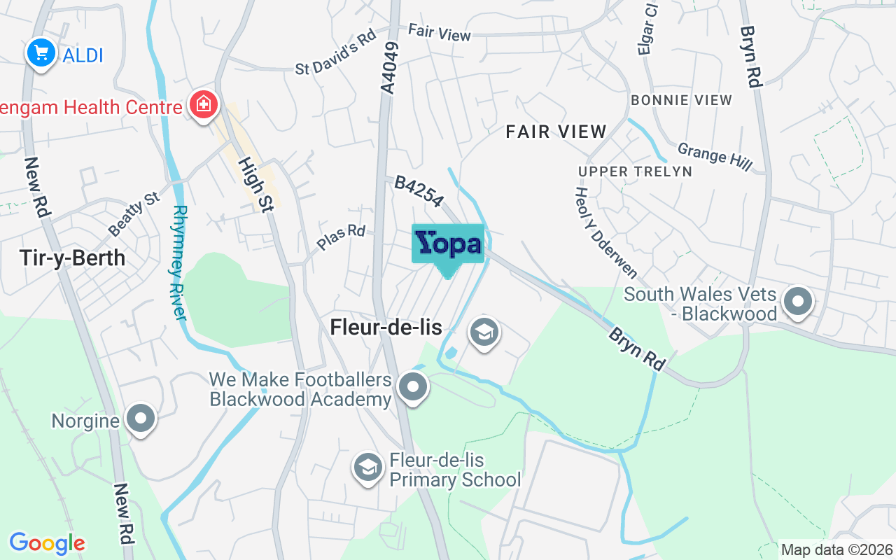Map showing the location of NP12 3RS