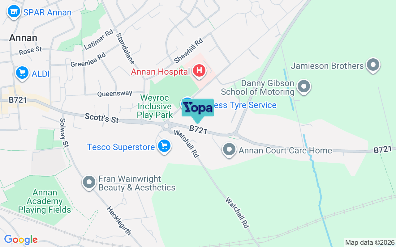 Map showing the location of DG12 6QS