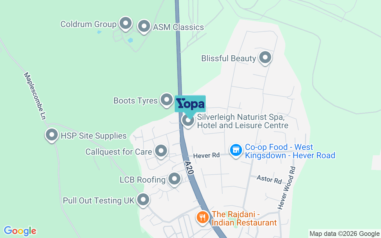 Map showing the location of TN15 6EX