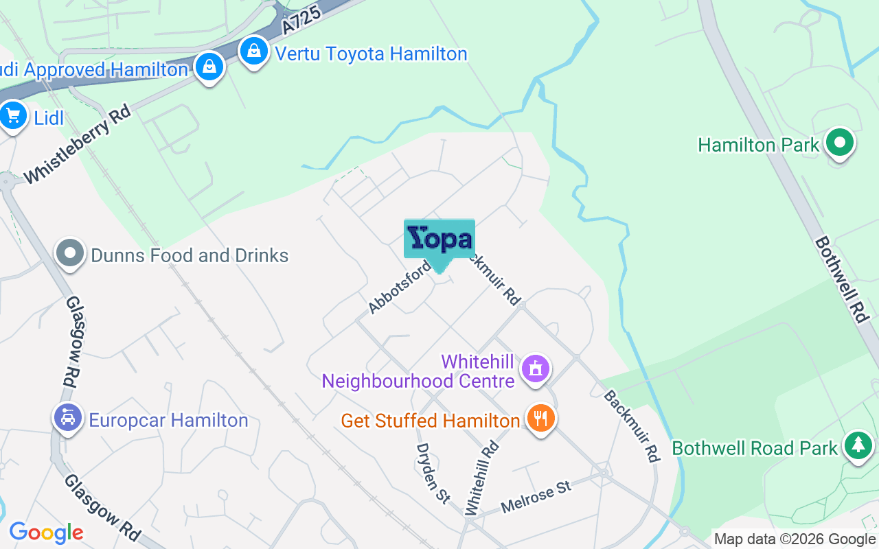 Map showing the location of ML3 0RR