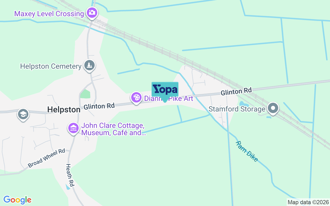 Map showing the location of PE6 7DG