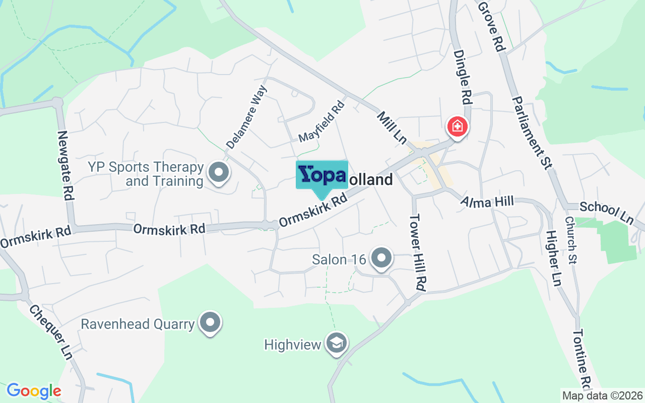 Map showing the location of WN8 0AQ