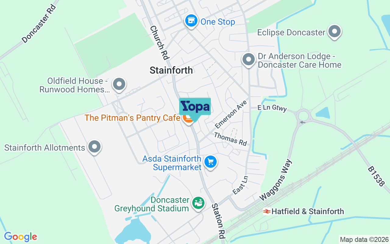 Map showing the location of DN7 5NR