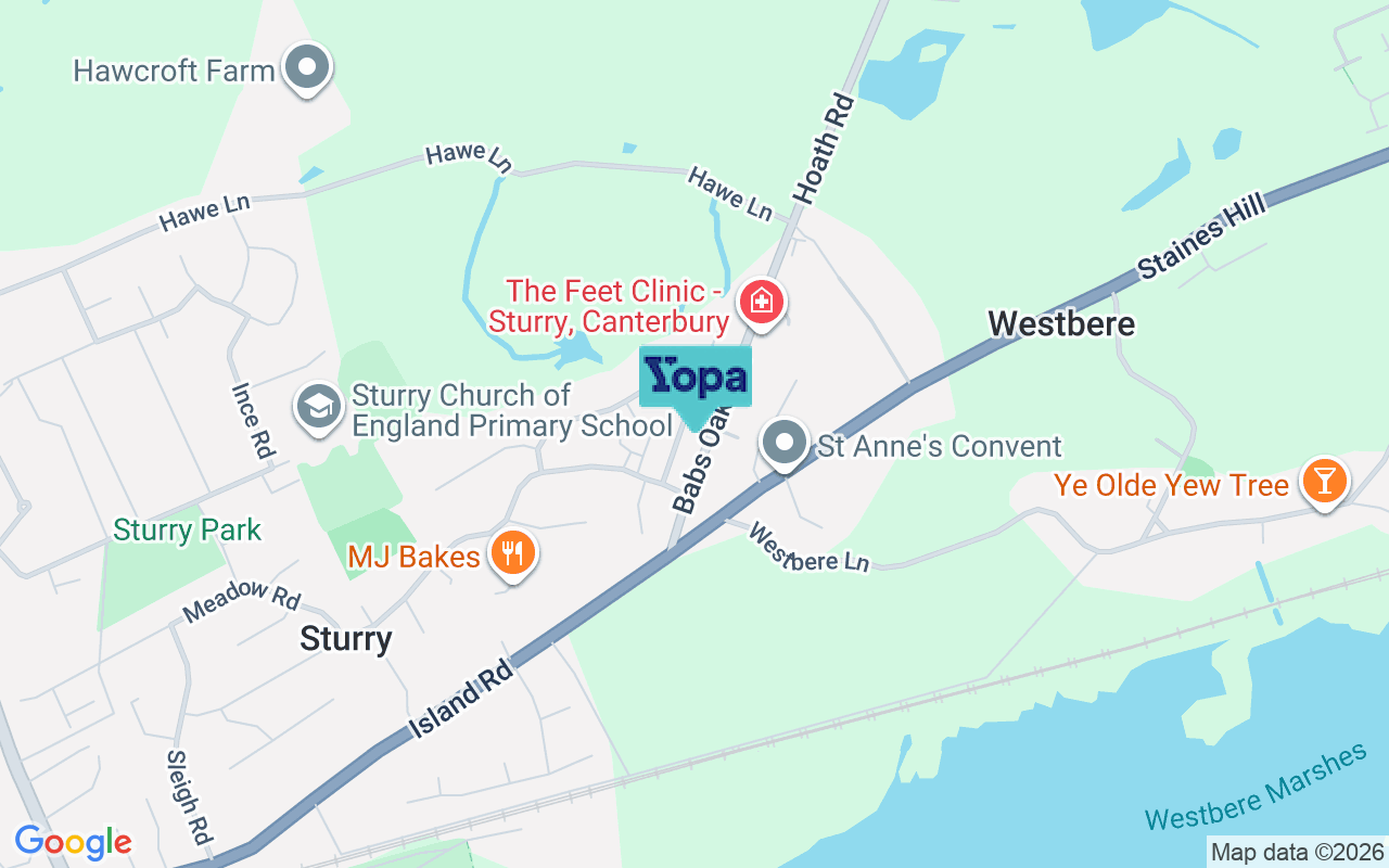 Map showing the location of CT2 0LS