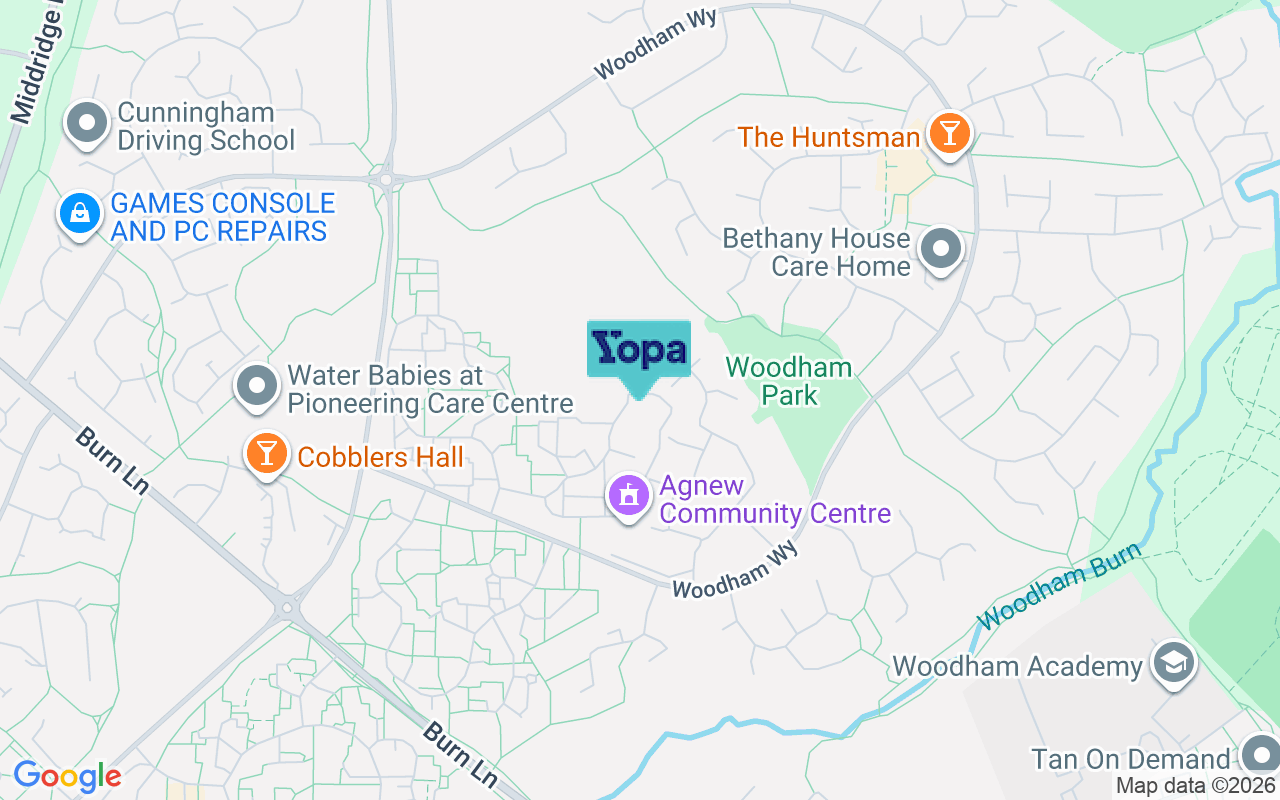 Map showing the location of DL5 4QX