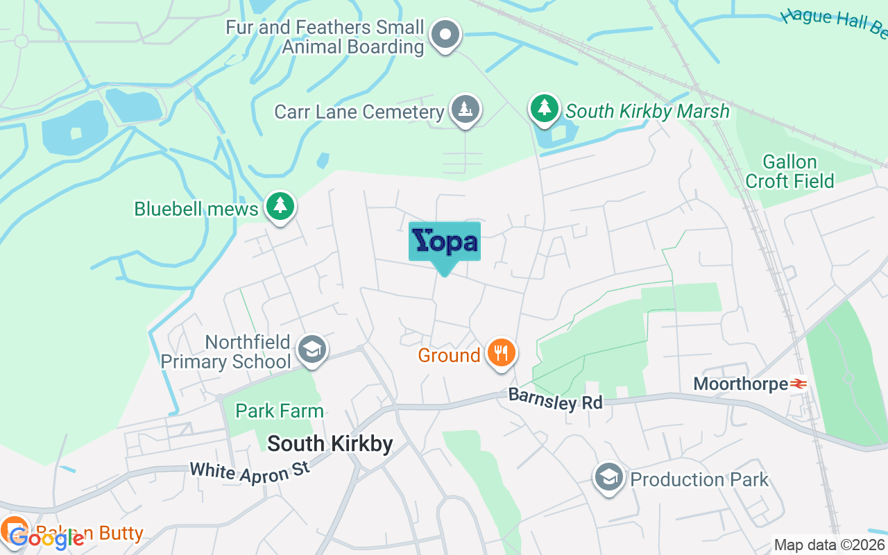 Map showing the location of WF9 3BW
