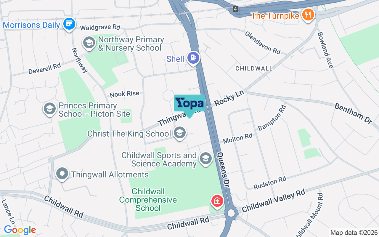 Map showing the location of L15 7LD