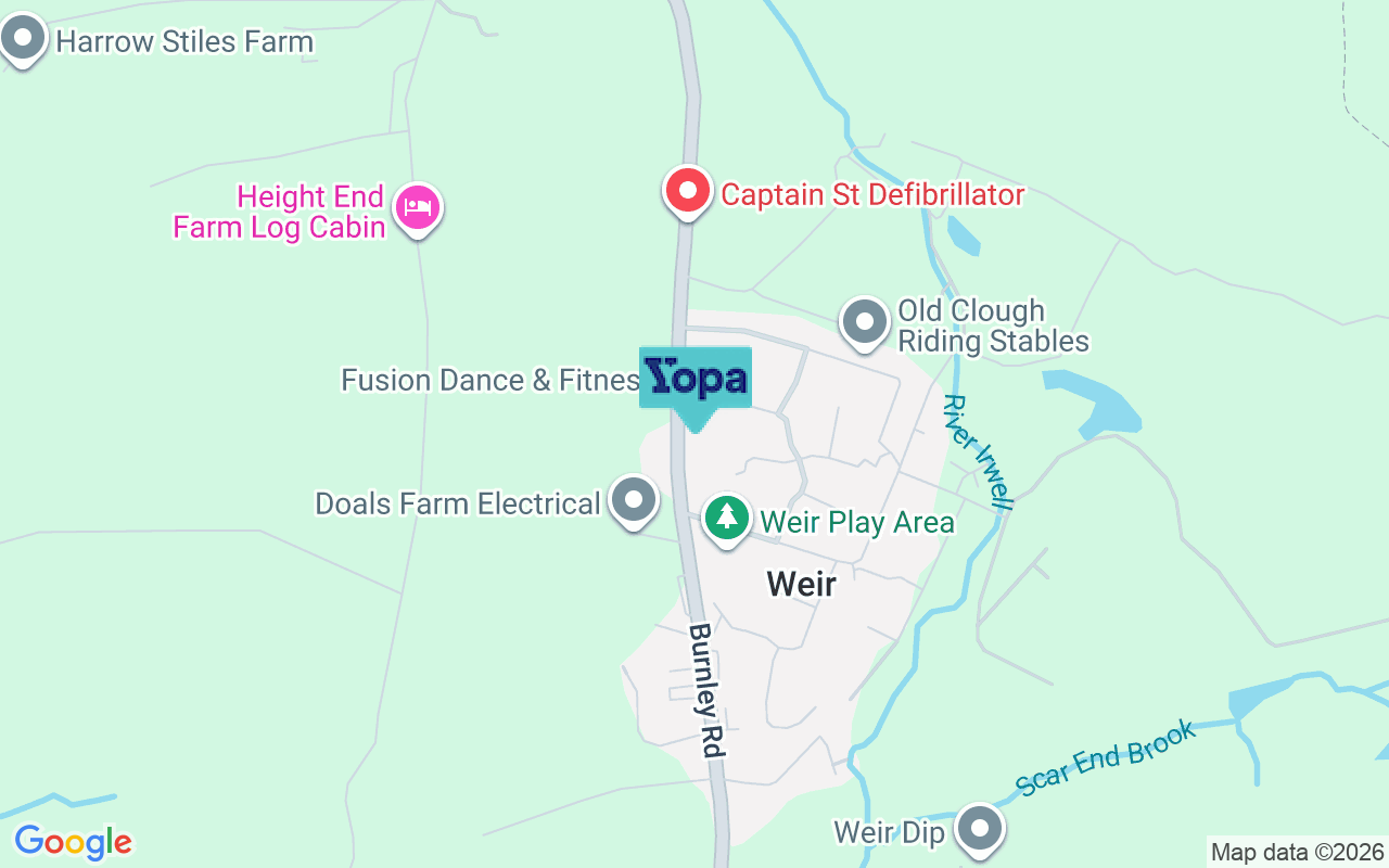 Map showing the location of OL13 8RW