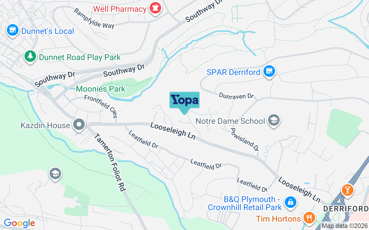 Map showing the location of PL6 5BS