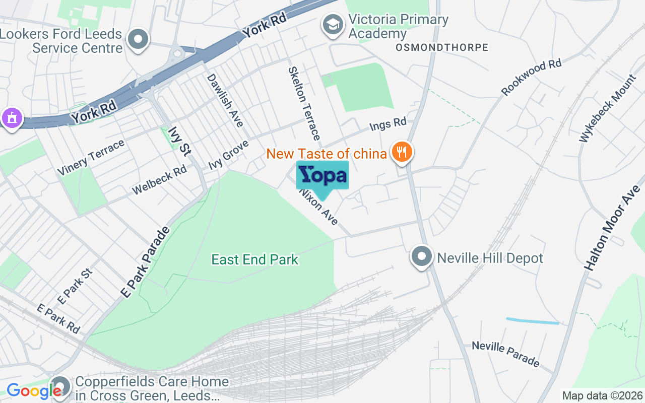 Map showing the location of LS9 9BE