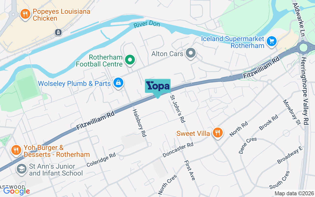 Map showing the location of S65 1NA