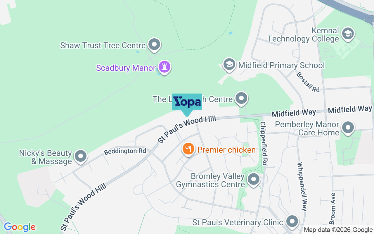 Map showing the location of BR5 2SY