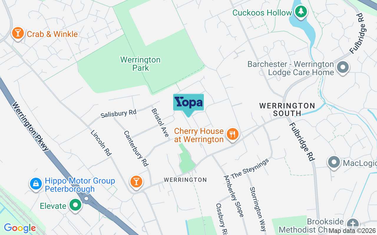Map showing the location of PE4 6RP