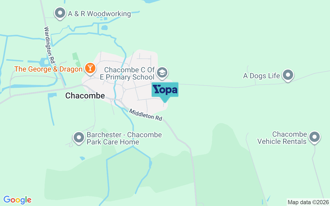 Map showing the location of OX17 2JQ