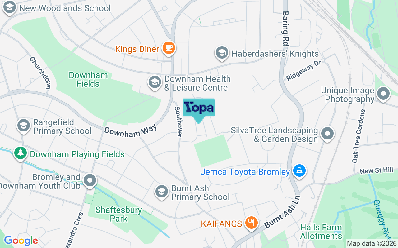 Map showing the location of BR1 4SB