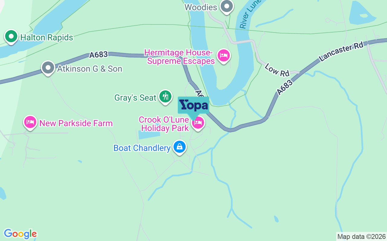 Map showing the location of LA2 9HP