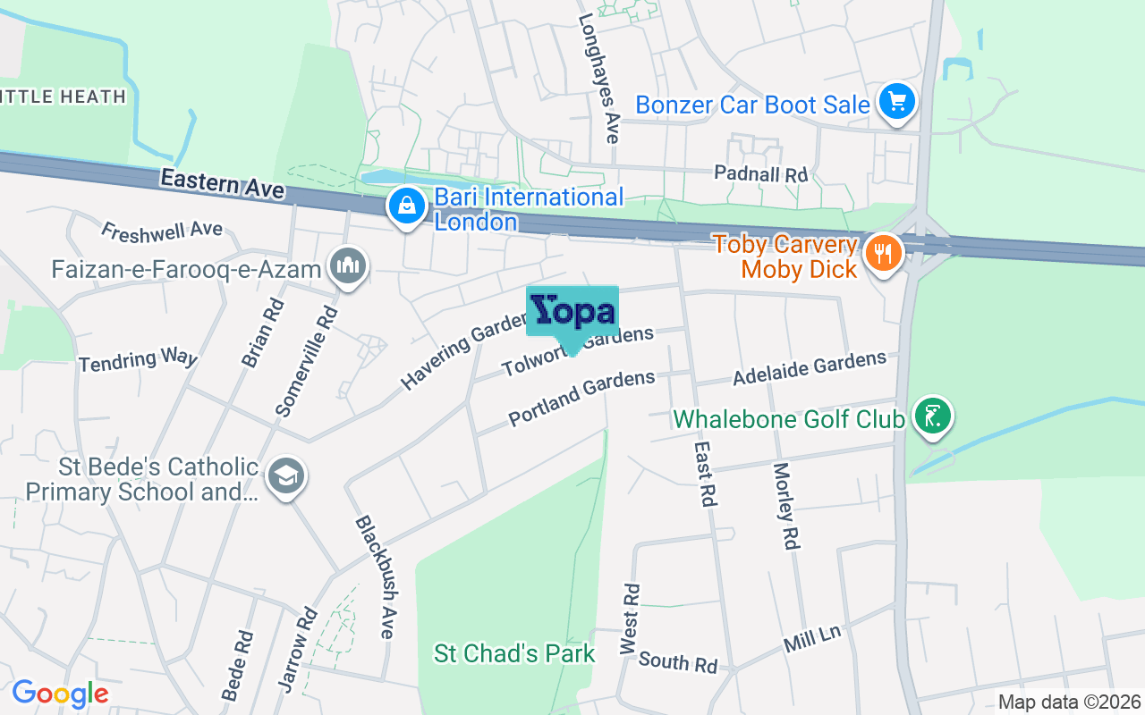 Map showing the location of RM6 5TJ