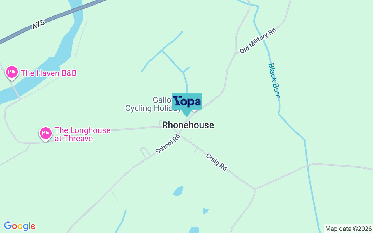 Map showing the location of DG7 1TD