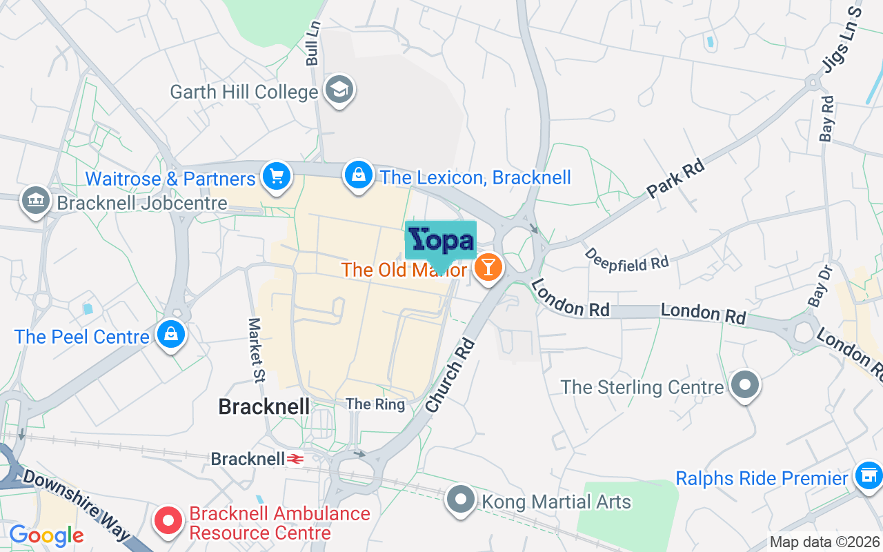 Map showing the location of RG12 1GQ