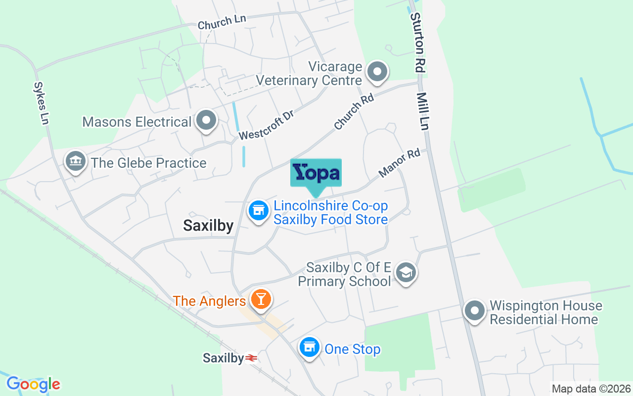 Map showing the location of LN1 2HP