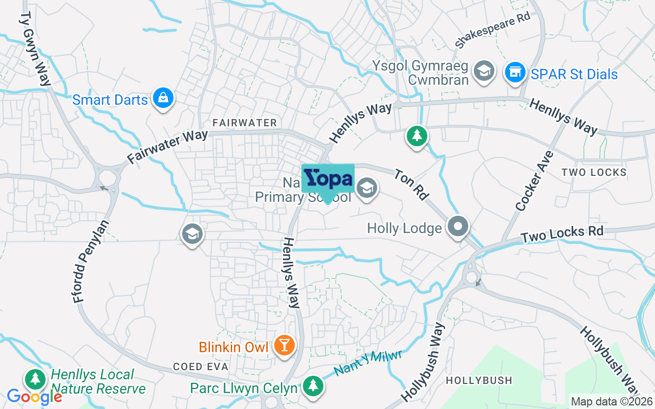 Map showing the location of NP44 7LT