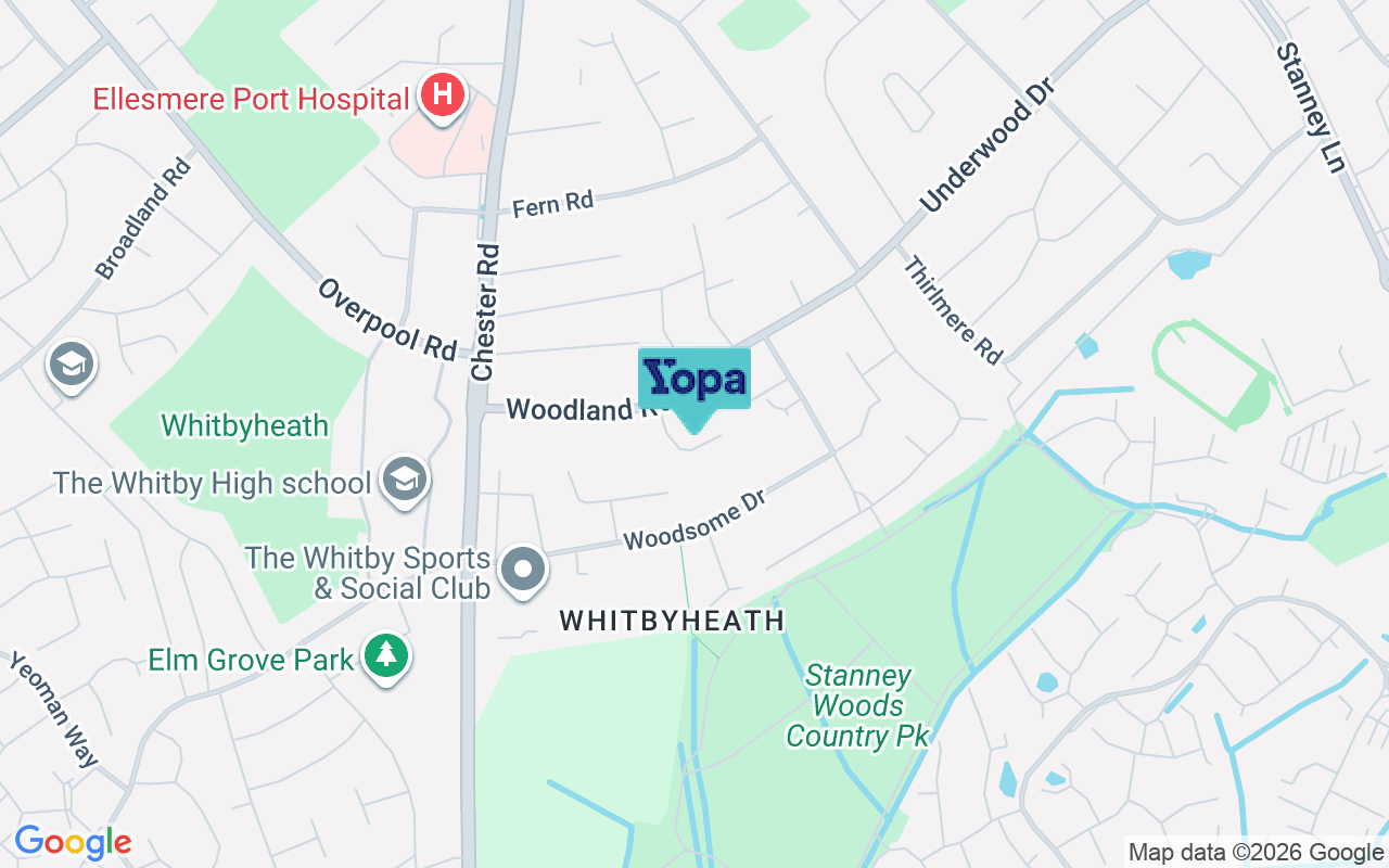 Map showing the location of CH65 6TJ