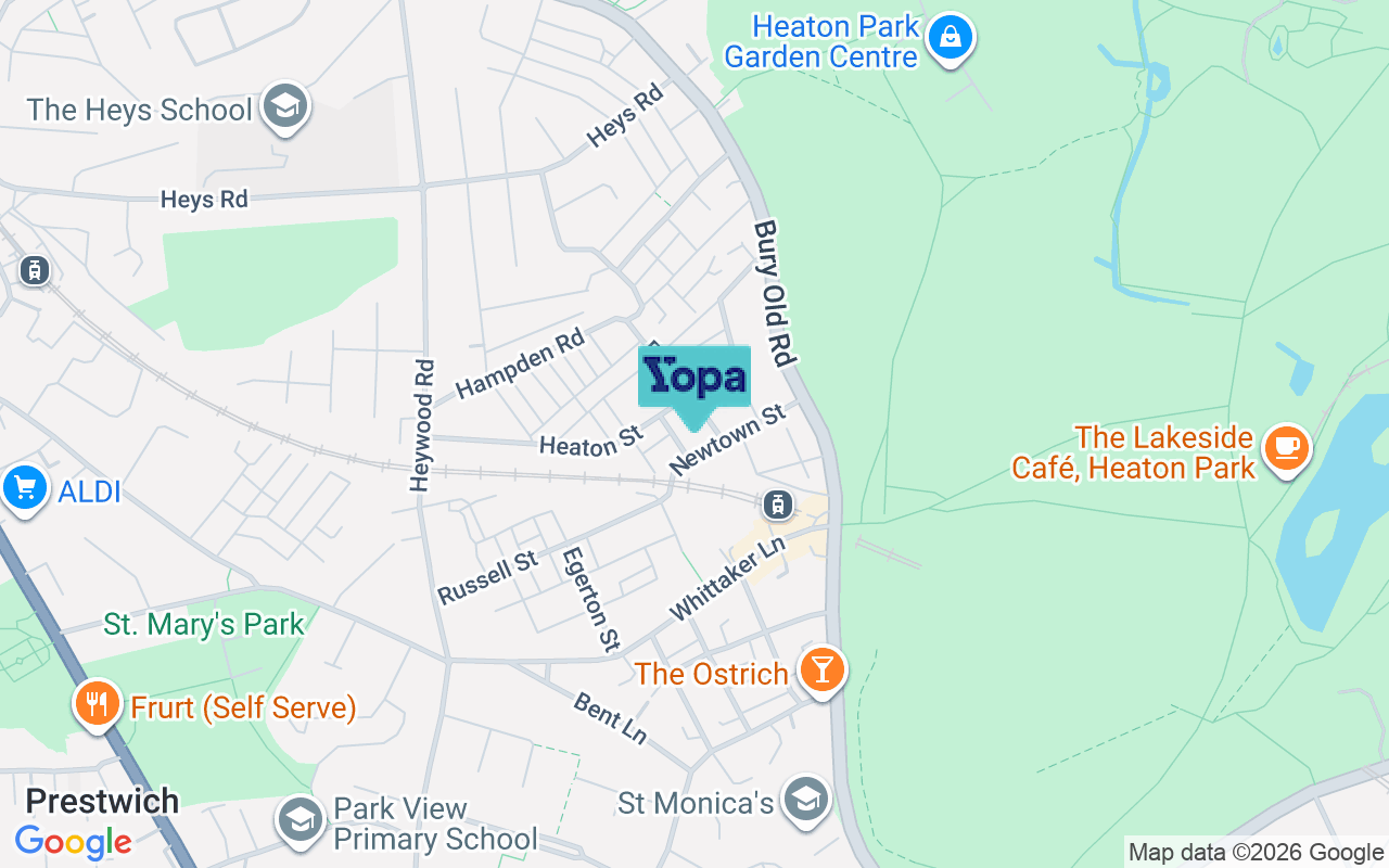 Map showing the location of M25 1RH