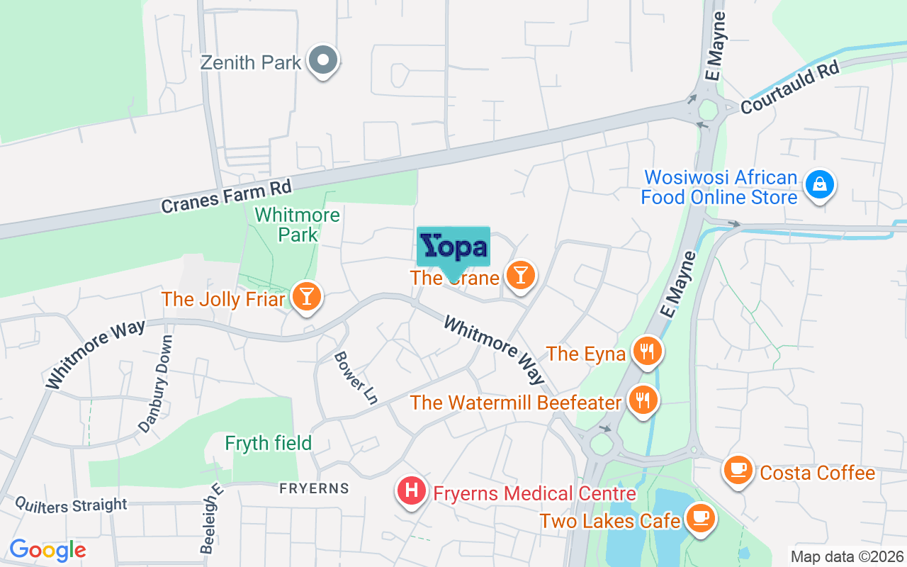 Map showing the location of SS14 3LR