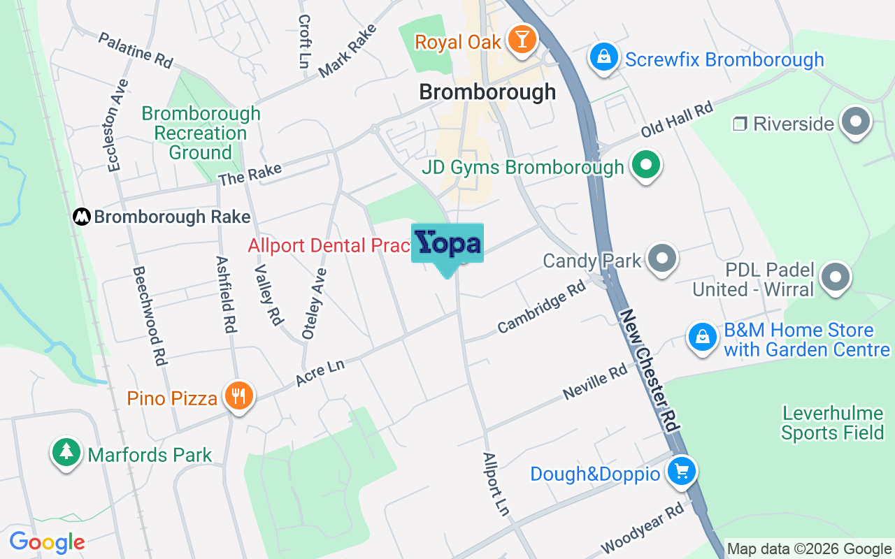 Map showing the location of CH62 7HS