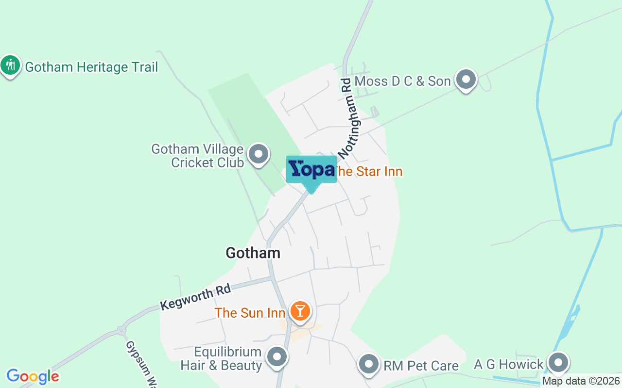 Map showing the location of NG11 0HG