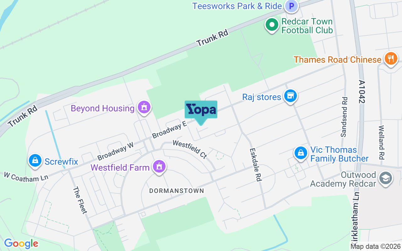 Map showing the location of TS10 5QX