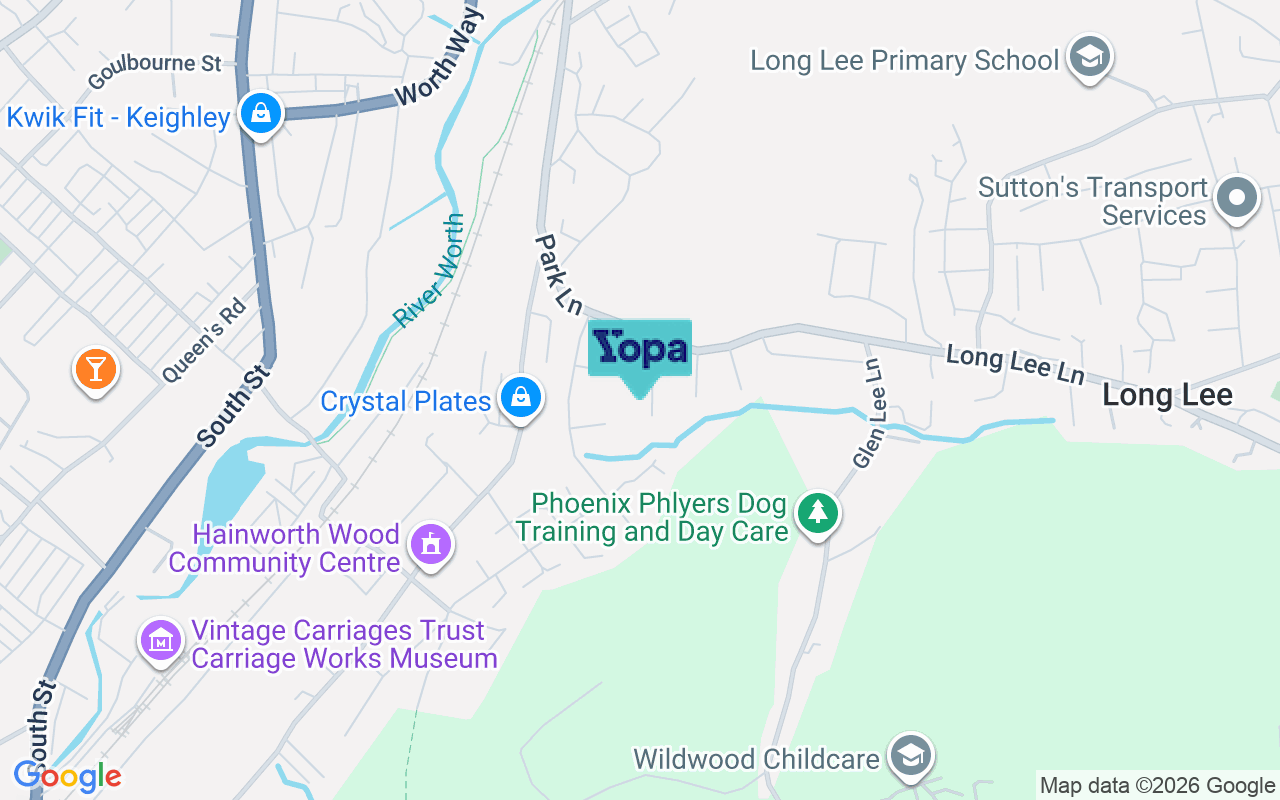 Map showing the location of BD21 4RJ