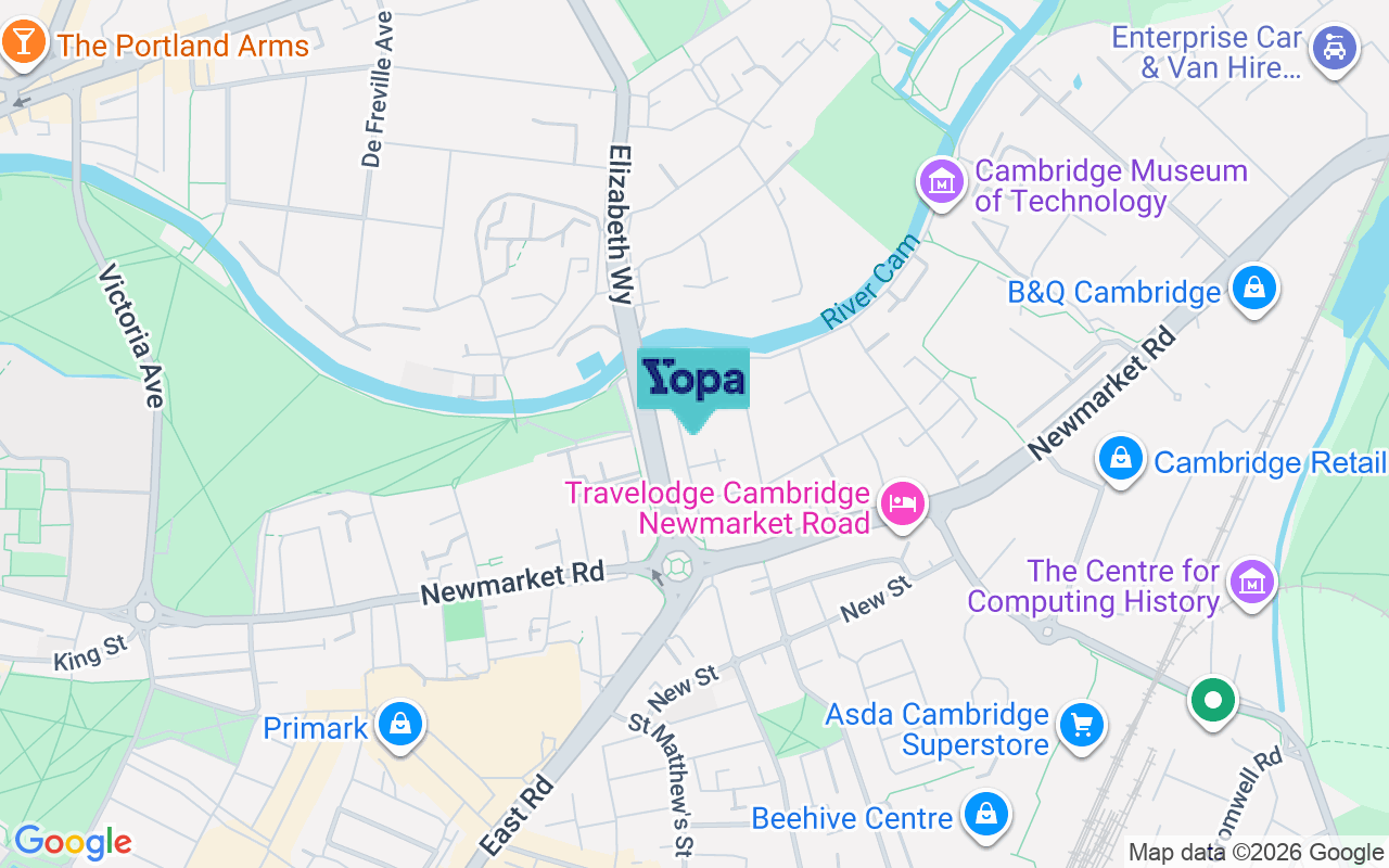 Map showing the location of CB5 8HQ