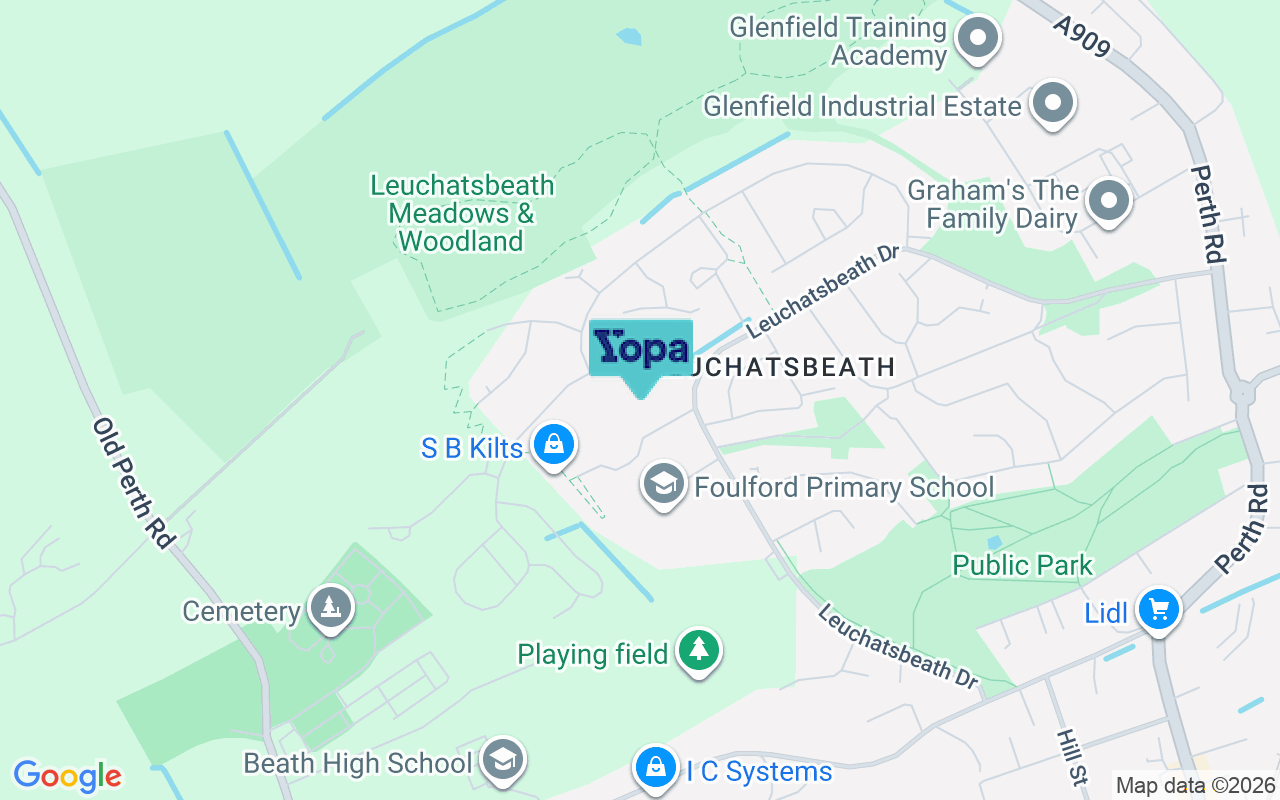 Map showing the location of KY4 9BY