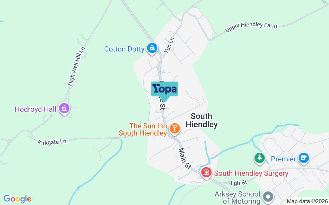 Map showing the location of S72 9BX