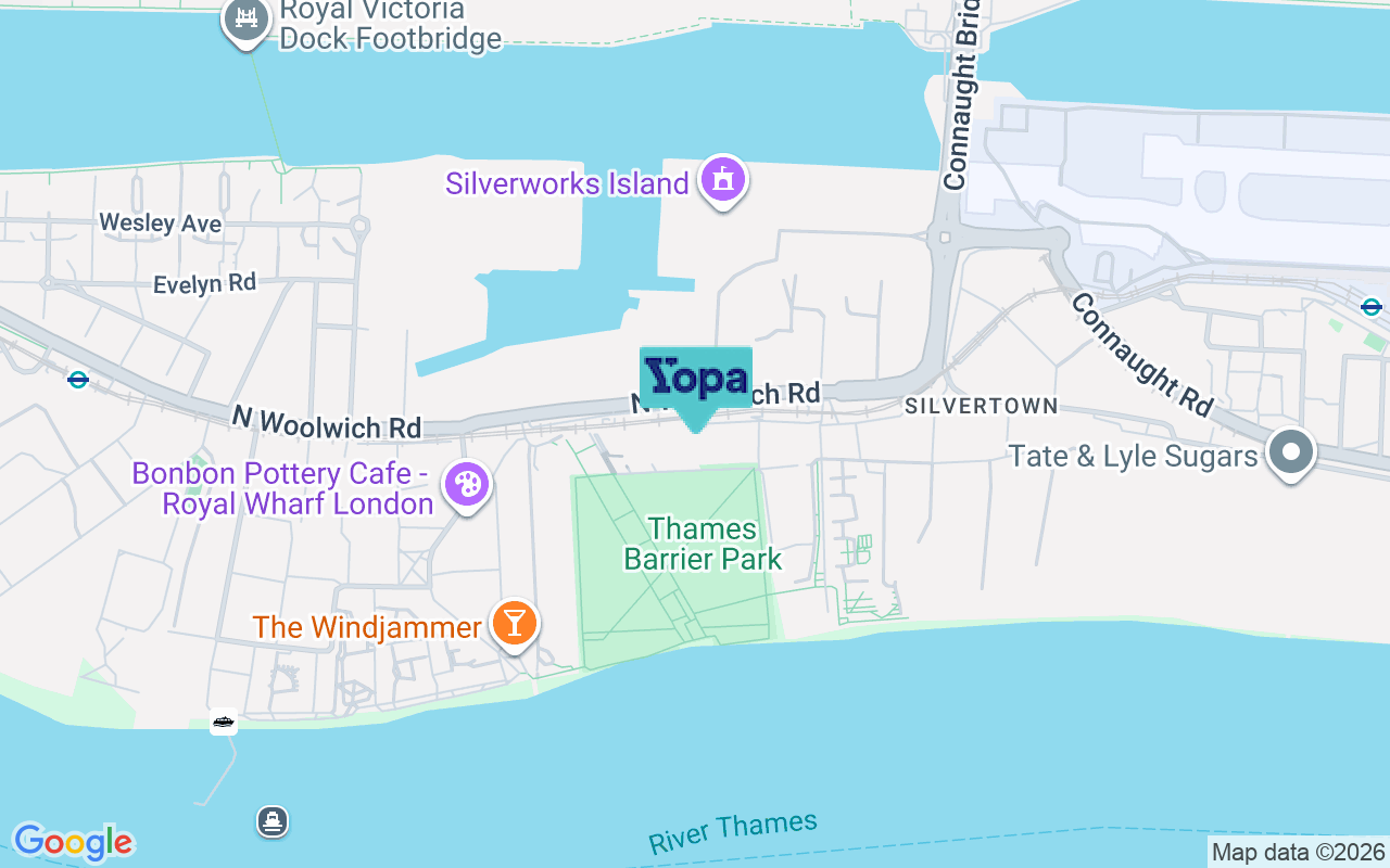 Map showing the location of E16 2GQ