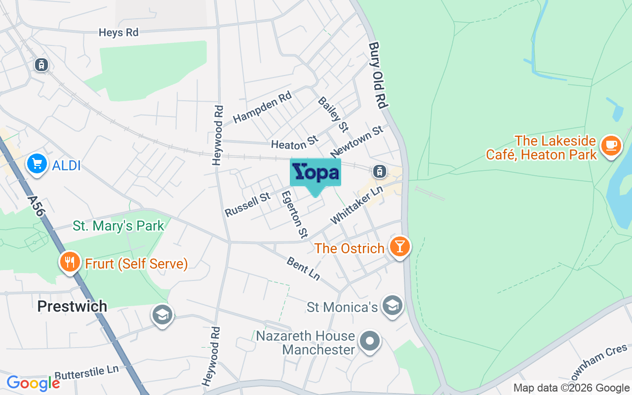 Map showing the location of M25 1EG
