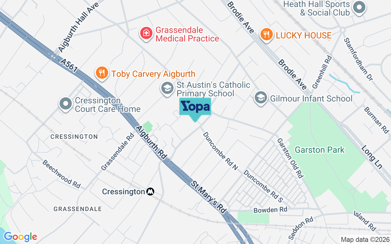 Map showing the location of L19 9AD