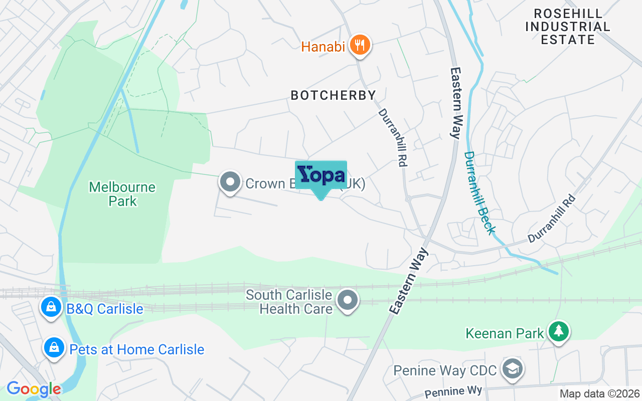 Map showing the location of CA1 2TF