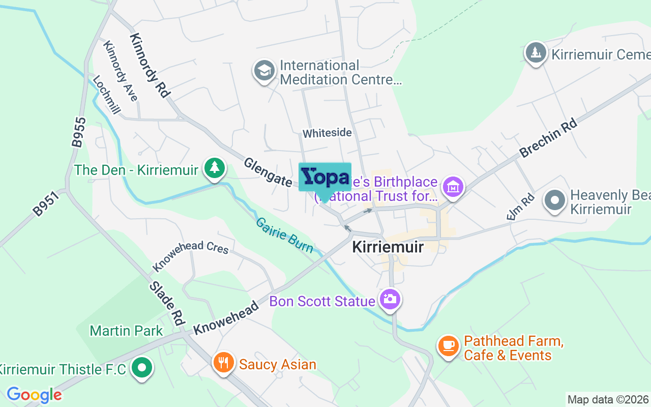 Map showing the location of DD8 4HF